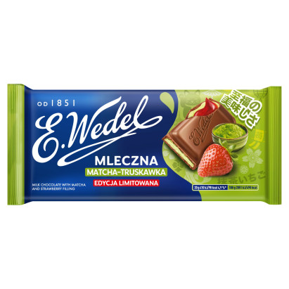 E. Wedel Czekolada mleczna matcha-truskawka 100 g