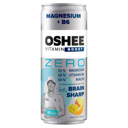 Oshee Vitamin Boost Zero Napój gazowany smak owoce tropikalne 250 ml