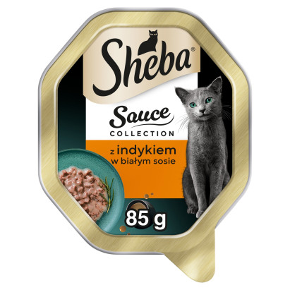 Sheba Sauce Collection Mokra karma dla dorosłych kotów z indykiem w białym sosie 85 g