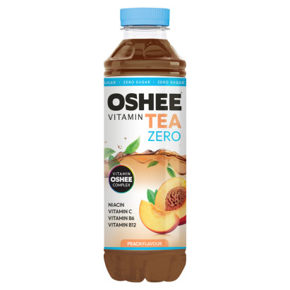 Oshee Vitamin Tea Zero Niegazowany napój herbaciany o smaku brzoskwiniowym 555 ml