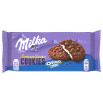 Milka Oreo Sensations, ciastka kakaowe z kawałkami czekolady i nadzieniem o smaku waniliowym - 156 g