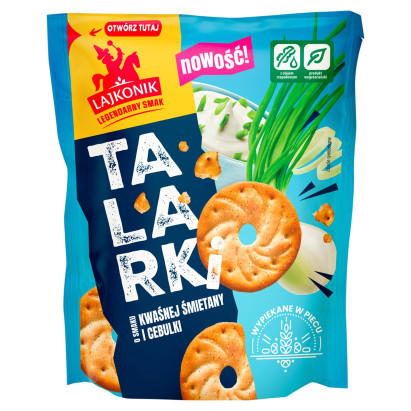 Lajkonik Talarki o smaku kwaśnej śmietany i cebulki 100 g