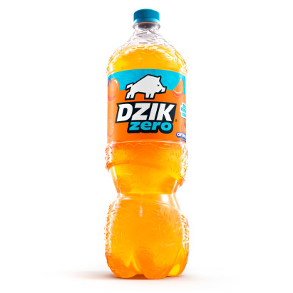 Dzik Zero Gazowany napój o smaku pomarańczowym 1,5 l