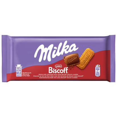 Milka Biscoff czekolada mleczna z karmelizowanymi ciastkami - 90 g