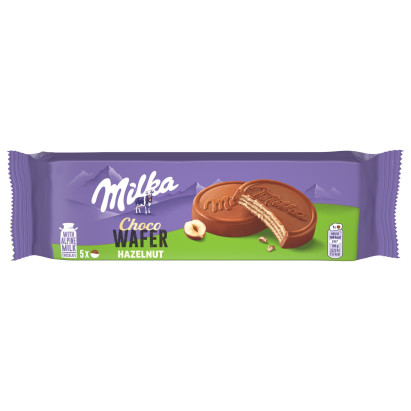 Milka Choco Wafer wafelki z kremem orzechowym oblane czekoladą mleczną 5x30g 150 g