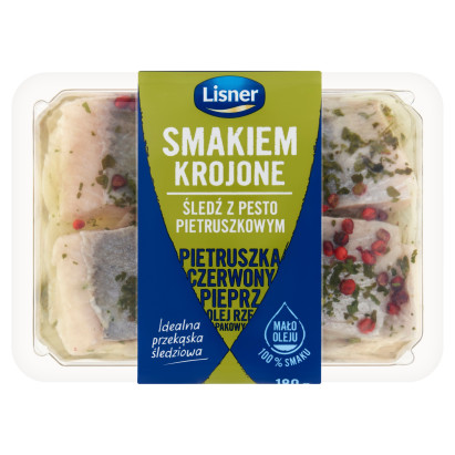 Lisner Smakiem Krojone Śledź z pesto pietruszkowym 180 g