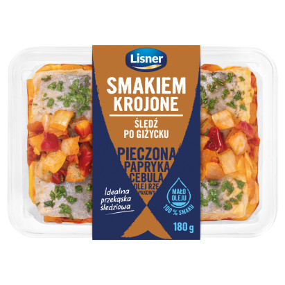 Lisner Smakiem Krojone Śledź po giżycku 180 g