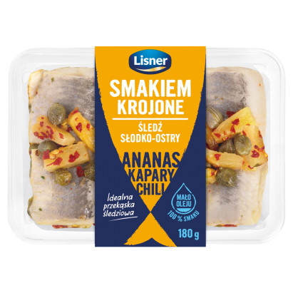 Lisner Smakiem Krojone Śledź słodko-ostry 180 g
