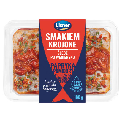 Lisner Smakiem Krojone Śledź po węgiersku 180 g