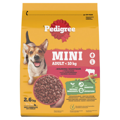 MARS PEDIGREE MINI WOŁOWINA 2,6KG