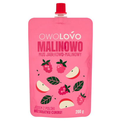 Owolovo Malinowo Mus jabłkowo-malinowy 200 g
