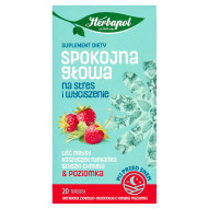 Herbapol Herbatka ziołowo-owocowa o smaku poziomki spokojna głowa 30 g (20 x 1,5 g)