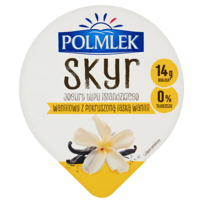 Polmlek Skyr jogurt typu islandzkiego waniliowy z pokruszoną laską wanilii 150 g