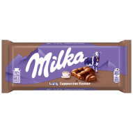 Milka Bubbly Czekolada mleczna z nadzieniem mlecznym o smaku cappuccino 97 g