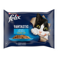 Felix Fantastic Karma dla dorosłych kotów rybne smaki w galaretce 340 g (4 x 85 g)
