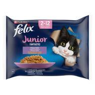 Felix Fantastic Junior Karma dla kociąt wybór smaków w galaretce 340 g (4 x 85 g)