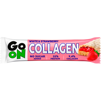 Go On Collagen Baton białkowy z nadzieniem o smaku truskawkowym 45 g