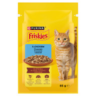 Friskies Karma dla dorosłych kotów w sosie z łososiem 85 g
