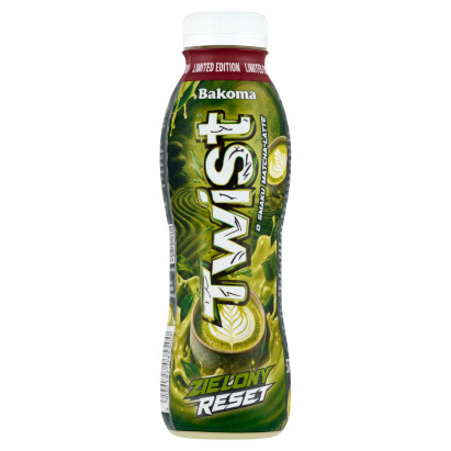 Bakoma Twist Napój jogurtowy o smaku matcha-latte 370 g