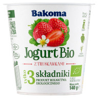 Bakoma Jogurt Bio z truskawkami 140 g