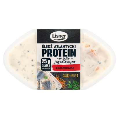 Lisner Protein Śledź atlantycki w sosie jogurtowym z czarnuszką 250 g