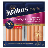 Krakus Selection Parówki z szynką i z cielęciną wieprzowo-cielęce 160 g (2 x 80 g)