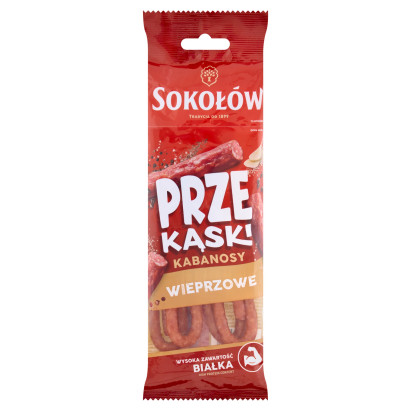 Sokołów Przekąski Kabanosy wieprzowe 80 g