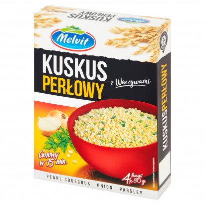 Melvit Kuskus perłowy z warzywami 320 g (4 x 80 g)