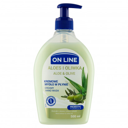 On Line Kremowe mydło w płynie aloes i oliwka 500 ml