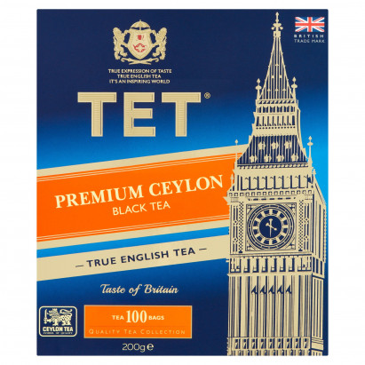 TET Premium Ceylon Herbata czarna 200 g (100 x 2 g)