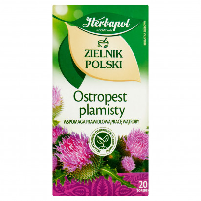 Herbapol Zielnik Polski Ostropest plamisty Herbatka ziołowa 40 g (20 x 2 g)