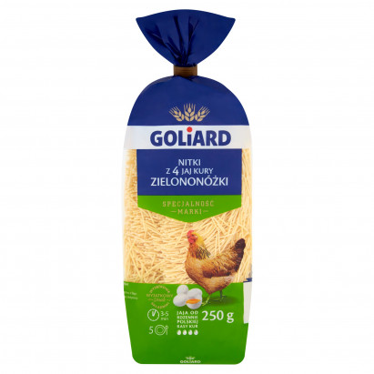 Goliard Makaron z 4 jaj kury zielononóżki nitki 250 g