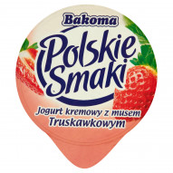Bakoma Polskie Smaki Jogurt kremowy z musem truskawkowym 120 g