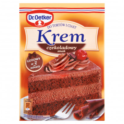 Dr. Oetker Krem do tortów i ciast smak czekoladowy 140 g