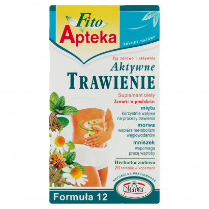 Fito Apteka Suplement diety herbatka ziołowa aktywne trawienie 40 g (20 x 2 g)