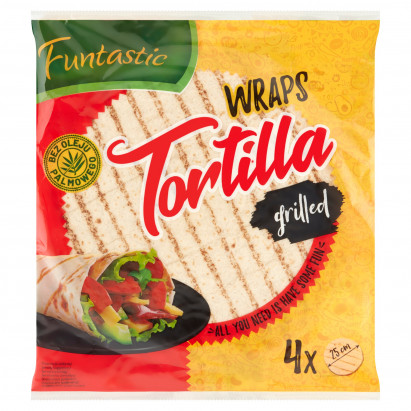 Funtastic Tortilla pszenna grillowana 250 g (4 x 62,5 g)