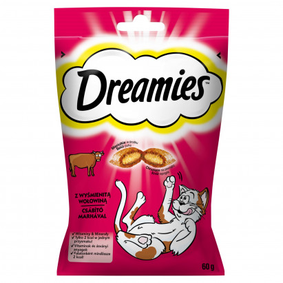 Dreamies Karma uzupełniająca dla kotów z wyśmienitą wołowiną 60 g