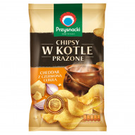 Przysnacki Chipsy w kotle prażone cheddar z czerwoną cebulą 125 g