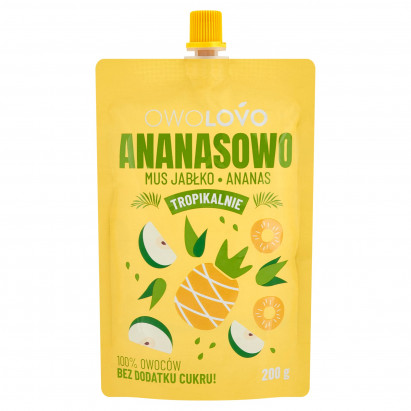 OWOLOVO Ananasowo Mus jabłko ananas 200 g