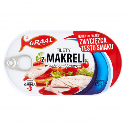 Graal Filety z makreli w sosie pomidorowym 170 g