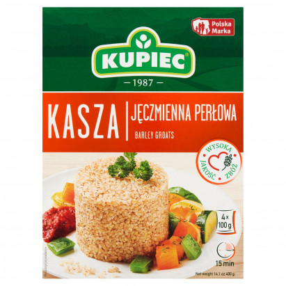 Kupiec Kasza jęczmienna perłowa 400 g (4 x 100 g)