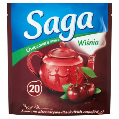 Saga Herbatka owocowa o smaku wiśnia 34 g (20 torebek)