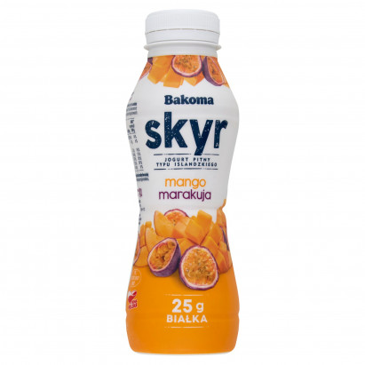 Bakoma Jogurt pitny typu islandzkiego skyr mango marakuja 300 g