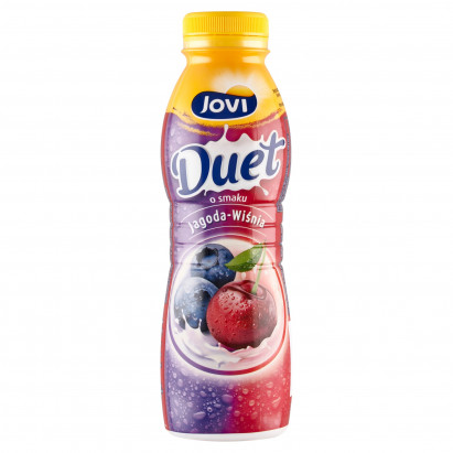 Jovi Duet Napój jogurtowy o smaku jagoda-wiśnia 350 g