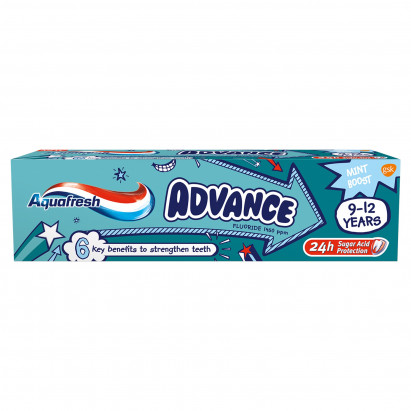 Aquafresh Advance Pasta do zębów z fluorkiem 9-12 lat 75 ml