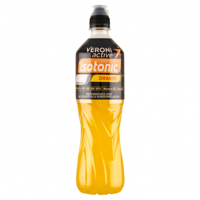 Veroni Active Isotonic+ Napój izotoniczny niegazowany o smaku pomarańczowym 700 ml