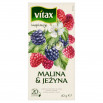 Vitax Inspiracje Herbatka owocowo-ziołowa aromatyzowana o smaku maliny i jeżyny 40 g (20 x 2 g)