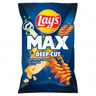 Lay's Max Deep-Cut Chipsy ziemniaczane o smaku sera i cebulki 120 g